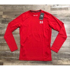 Under Armour HeatGear Mens Large Red Long Sleeve Compression Shirt New w Tags